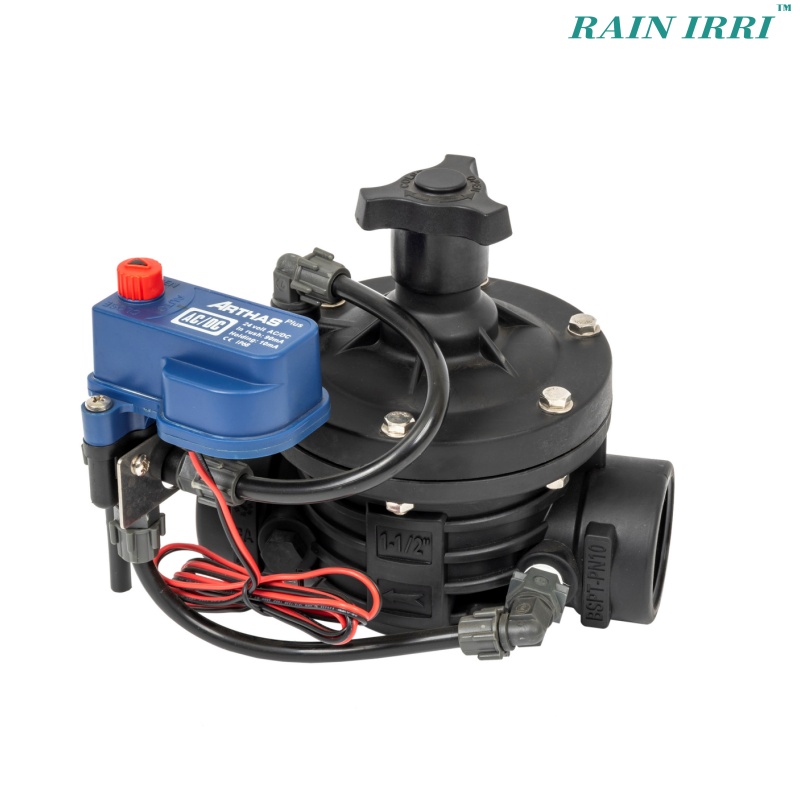 RAINIRRI JF32SC T Type Nylon Material Agriculture Irrigaiton Switch Valve With Solenoid Control