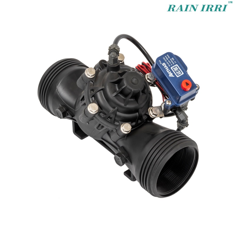 RAINIRRI JF32SC T Type Nylon Material Agriculture Irrigaiton Switch Valve With Solenoid Control